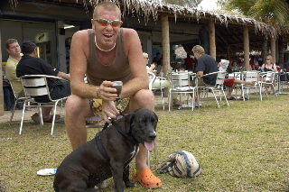 local celebrities: Rusty and the infamous Sumo - wonderdog